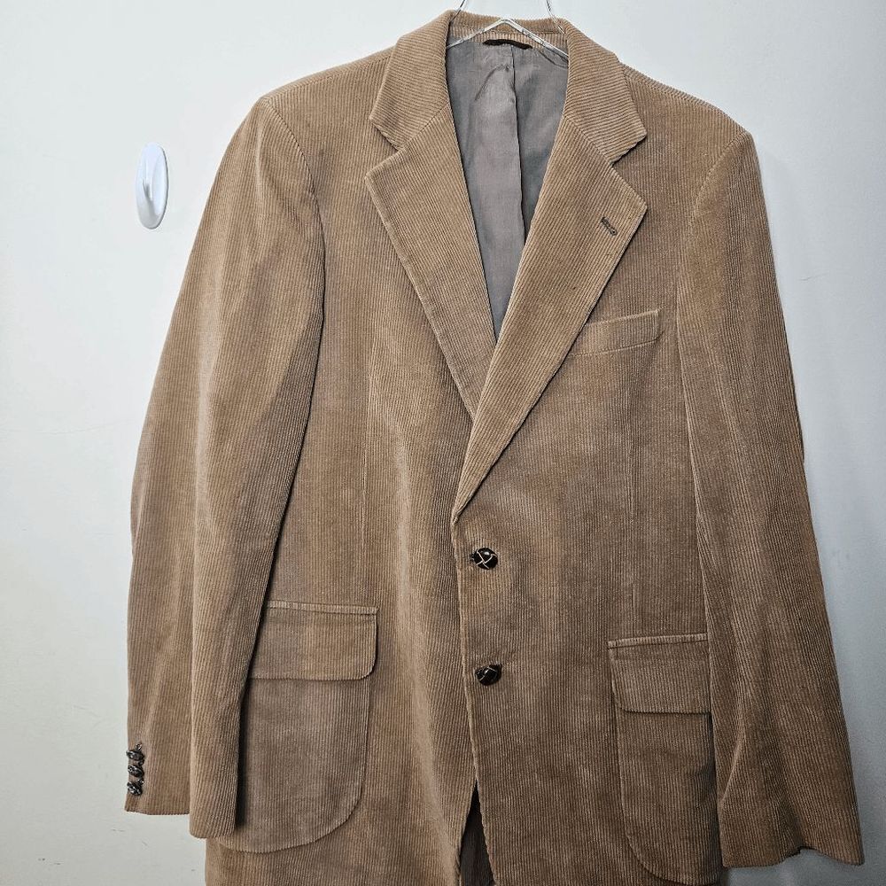 Raleighs Corduroy Collection Mens Blazer Sport Coat Jacket Tortoiseshell 2 Butto